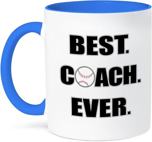 3dRose Baseball Best Coach Ever Mug, 11 oz, Black in Saudi Arabia