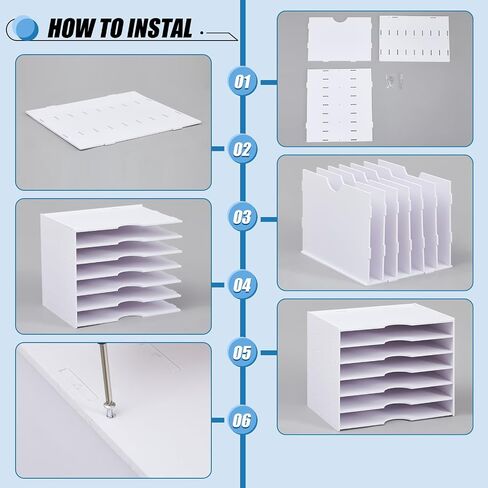 Scrapbook Paper Organizer 4 Tier File Organizer for Desk 12 x 12 Stackable Paper Trays Paper Holder Organizer Desktop File Organizer for Home Office School Decorations in Saudi Arabia