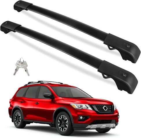 220lbs Roof Rack Cross Bars Compatible with Volkswagen VW Atlas 2017-2024 with Raised Side Rails, Heavy Duty Anti-Theft Lockble Aluminum Roof Rails Crossbars Rooftop Luggage Racks Carrier in Saudi Arabia