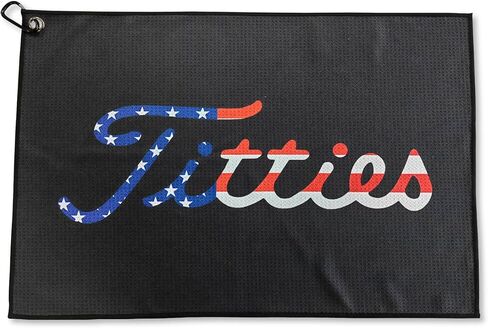 Black Funny Golf Microfiber Towel - Premium Towel for Golf Bags with Magnetic Holder - Ideal Golf Accessories for Men and Women-Golf Club Bag Accessories for a Fun Golfing Experience | Great Gift Idea in Saudi Arabia