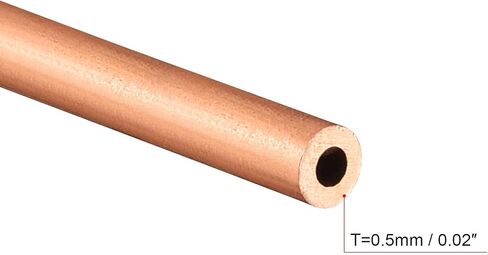 uxcell Copper Round Tube 2mm OD 0.2mm Wall Thickness 300mm Length Pipe Tubing 5 Pcs in Saudi Arabia