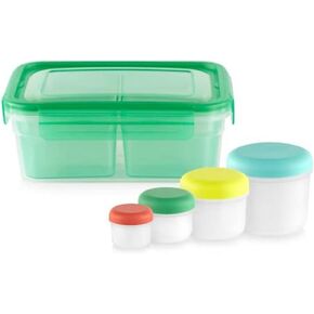 Snapware Total Solution 20-Pc Plastic Food Storage Containers Set, 8.5-Cup, 5.5-Cup, 4-Cup, 3-Cup, and 1.2-Cup Meal Prep Containers, BPA-Free Lids with Locking Tabs