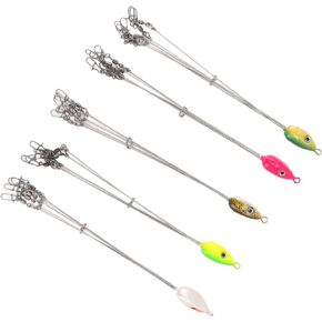 VGEBY Fishing Umbrella Bait, 5PCS Fishing Rigs Lure 18CM Steel 5 Arms Fishing Umbrella Bait for Fishing Tackle Accessory Umbrella Rig Fishing