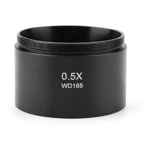 0.5X Auxiliary Objective Lens,Stereo Microscope Objective Lens,Microscope Objective Lens for Industry Video Microscope,48mm Mounting 0.5X Objective Lens,Double The Magnification