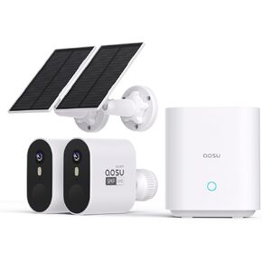 نظام كاميرا أمان بالطاقة الشمسية، دقة 5 ميجابكسل، تخزين محلي 32 جيجا، كاميرات أمان بدون اشتراك، لاسلكية في الهواء الطلق، عرض 166 درجة، دعم 2.4 و5 جيجا واي فاي، أليكسا ومساعد جوجل in Kuwait