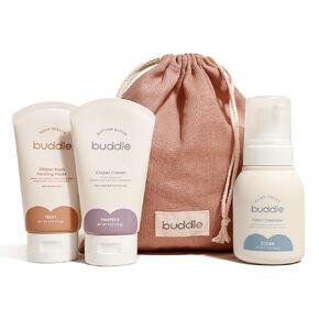 Buddle Diaper Rash System - Foaming Cleanser, Diaper Rash Paste & Diaper Cream Bundle - Gentle On Sensitive Skin, Tested By Pediatricians and Dermatologists, No Added Parabens or Fragrances - 3 pc Kit
