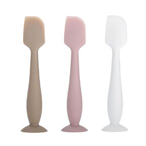 3-Pack Baby Diaper Cream Spatula - Baby Diaper Rash Cream Applicator for Butt Paste Diaper Cream - Diaper Cream Brush for Newborn Baby Essentials (grey, green, pink)