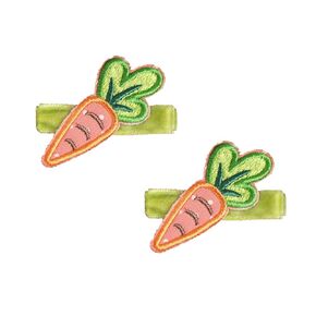 Baby Girls Carrot Hair Clips Pin Easter Bunny HairClips Carrot Hair Barrettes Pin JHE27 (2 Pcs Set-B)