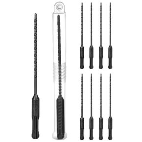 QWORK SDS Plus Rotary Hammer Drill Bits 10 Pack 5/32" x 6" Carbide-Tipped Concrete Drill Bit for Concrete, Brick, and Stone – Universal Compatibility, Fast Cutting