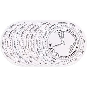 8Pcs Pregnancy Wheel Badge Card, Pregnancy Wheel Due Date Calculator for Doctors Midwives Nurses Pregnant Patients