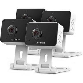 Zmodo Mini WiFi Camera, Video Baby Monitor with Camera and Audio, 1080p Wireless Security Camera, Two-Way Audio, 4 Pack