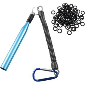WHYHKJ Wacky Rig Tool with 100 Pcs Wacky O-Rings Wacky Worm Rig Tool Kit for Baits Lures Fishing Accessories