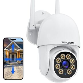 Wi-Fi Security Camera Outdoor 1080P, RTSP IP Surveillance Home WiFi Camera, 350°/120° Pan Tilt Auto Tacking, Human Detection, Color Night Vision, IP66