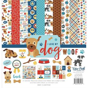 ECHO PARK PAPER COMPANY I LOVE MY DOG COLL 12X12 KIT