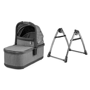Peg Perego Bassinet with Home Stand for Ypsi-Veloce-Vivace, Mercury (Grey)