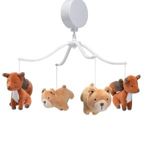 Bedtime Originals Animal Alphabet Bear/Fox Musical Baby Crib Mobile Soother Toy
