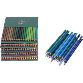 Polychromos Colored Pencils, Delicate Wood Professional Oil Based Fade Resistant 120 Colored Pencils with Green Box for Artists for Drawing