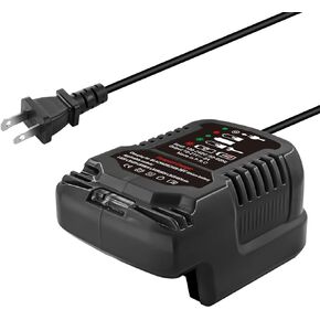Charger for Black+Decker 20V MAX Battery 2A Charging for B&D LBXR20 LB20 LBX20 LBX4020 LB2X4020 Lithium Ion Battery Mini Convenient Charger with LED Indicator (Charger only)