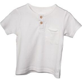 BABBLETYM Half Sleeve Organic Cotton Solid T-Shirt for Baby Toddler Girl Boy