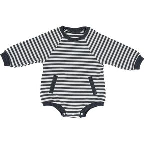 Baby Clothes For Girls Boys Gender Neutral Stripe Romper Loose Long Sleeve Cotton Baby Bodysuit Onesie