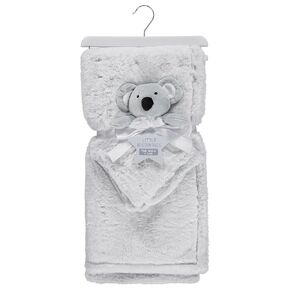 Luxurious Ultra-Soft Plush Baby Blanket with Adorable Lovie Attachment - Choose from Bear, Koala, or Elephant Characters - Large 30x40 Inches - for Baby Boys and Girls
