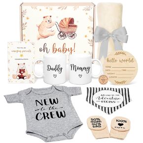 New Parents Gifts for Couples 2024, Pregnancy Gifts for New Mom and Dad, First Time Mom Gifts Basket, Expecting Parents to Be Gift for Baby Shower, Gender Reveal