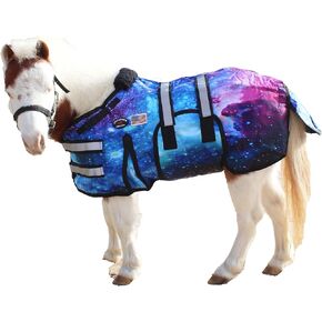 1680D Miniature Weanling Donkey Pony Horse Foal Winter Blanket Galaxy Print 519TS04