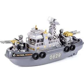 Pool Warship Toy Boat Bath Toys - Children’s Toy Boat， Big Warship Aircraft Carrier Toy in Bath tub, Gift for Kids Pool Toys