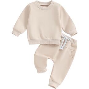Tiaham Baby Boy Clothes Girl Outfits Fashion Sweatshirt Sweat Pant Kids Toddler Tops Pant Sets