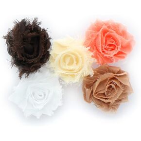 My Lello 1.75" Small Shabby Flower Baby Hair Clippie Variety Pack