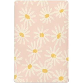 Kigai Fitted Crib Sheet for Boys Girls, Vintage Butterfly Flower Jersey Knit Baby Sheet for Standard Crib and Toddler Bed Mattresses, Cozy Soft Breathable, 39 x 27 in