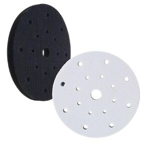 Dura-Gold Pro Series 6" x 10mm Soft Density Interface Pad, 17 Hole Pattern Dustless, 2 Pack - Hook & Loop Foam Cushion, Used Between Vacuum Sander Sanding Discs, Polisher Polishing Pads & Backing Pads