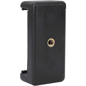 Phone Clamp Mount 1/4" Screw Hole Flash Hot Shoe Screw Adapter Tripod Mount Premium ABS Material Cellphone Holder for DSLR Camera