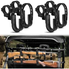 حامل مسدس UTV، DING.PAI 4 قطع حامل مسدس UTV ورف بندقية مجرفة جبل القوس ورفوف المرافق تناسب شريط لف دائري مقاس 1-2 بوصة متوافق مع Polaris RZR Ranger Can AM Kawasaki Snowmobile (4) in Kuwait