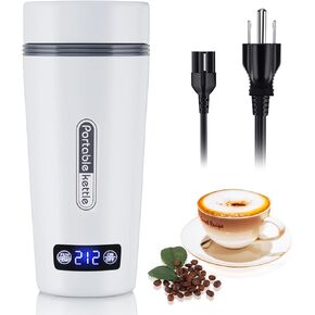 غلاية كهربائية محمولة للسفر من SoulBay مع التحكم في درجة الحرارة 4 مستويات تصل إلى 212 درجة فهرنهايت، من الفولاذ المقاوم للصدأ 350 مل يغلي سريعًا للمياه للمكتب والشاي والقهوة في الهواء الطلق، إيقاف تلقائي وحماية من الغليان الجاف in Kuwait