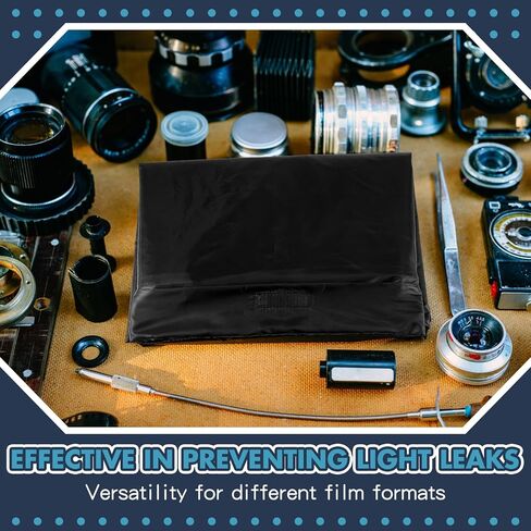 حقيبة Darkroom مقاس 22 × 22.8 بوصة حقيبة تغيير الأفلام بطبقة مزدوجة وسحاب معدات معالجة الأفلام في غرفة الظلام ملحقات التصوير الفوتوغرافي المضادة للكهرباء الساكنة لمستلزمات استبدال تطوير أفلام الكاميرا in Kuwait