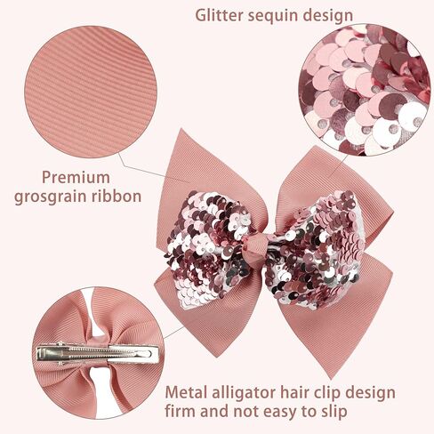 35 قطعة من مشابك شعر الحفلات للفتيات من Yxiang، 4.5 بوصة لامعة لامعة بالترتر، مشابك شعر التمساح، مشابك شعر من الحرير المضلع للفتيات الصغيرات في سن المراهقة (35 لونًا) in Kuwait