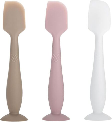 3-Pack Baby Diaper Cream Spatula - Baby Diaper Rash Cream Applicator for Butt Paste Diaper Cream - Diaper Cream Brush for Newborn Baby Essentials (grey, green, pink) in Saudi Arabia