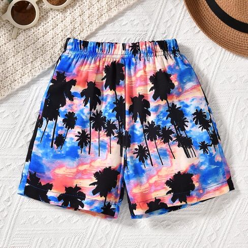 HIHA Toddler Baby Boy Hawaiian Outfit Short Sleeve Button Down Shirts Shorts Set in Kuwait