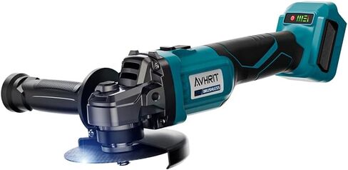 Cordless Angle Grinder Tool for Makita Battery(Tool Only), Avhrit 4-1/2" Brushless Power Angle Grinder 10,000RPM, Battery Angle Grinder w/3 Speed Control,Side Handle,Cutting Wheel for Mental Cutting in Kuwait