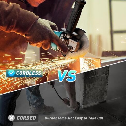 Cordless Angle Grinder Tool for Makita Battery(Tool Only), Avhrit 4-1/2" Brushless Power Angle Grinder 10,000RPM, Battery Angle Grinder w/3 Speed Control,Side Handle,Cutting Wheel for Mental Cutting in Kuwait