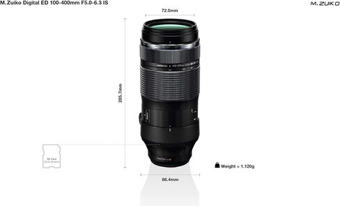 عدسة Olympus M.Zuiko Digital ED مقاس 100-400 مم ببعد بؤري F5.0-6.3 (متجددة) in Saudi Arabia