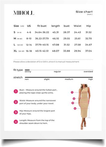 فستان MIHOLL نسائي مضلع متوسط ​​الطول بياقة دائرية بدون أكمام، فساتين صيفية كاجوال in Kuwait