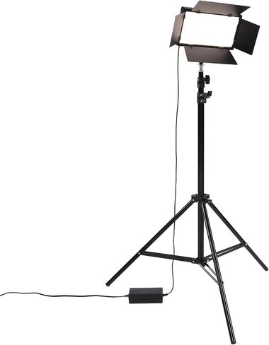 Acurit Colorview Lux Artist Studio Light 3 Pack - Adjustable Photography Lighting Kit 3 Color Temps, 4 Metal Barn Doors, 4160 Lumens LED - Remote Control, AC Power Supply, 6ft 6" Light Stands Included in Saudi Arabia