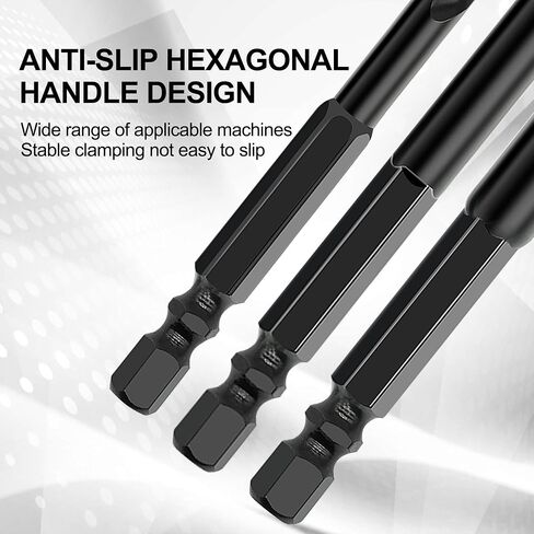5PCS Countersink Drill Bit Set, High Speed Steel Countersink Bits, 82 Degree 5 Flute Pieces, 1/4 Inch Hex Shank, Fit for Sink Holes into Metals, Wood, Plywood, Plastic in Saudi Arabia