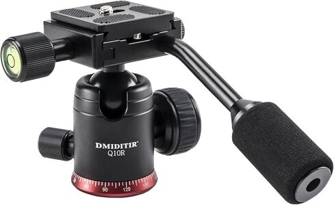 Panoramic Ball Head with Handle All Metal CNC Ball Head Camera Mount DMIDITIR Tripod Head with Arca Swiss Quick Release Plate for Tripod, Monopod, DSLR, Camcorder, DV, Telescope, Hunting (Titanium) in Saudi Arabia