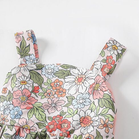 Newborn Infant Baby Girl Dress Toddler Girl Clothes Halter Backless Sleeveless Flower Sundress Summer Dresses for Girl in Saudi Arabia