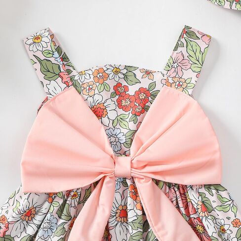 Newborn Infant Baby Girl Dress Toddler Girl Clothes Halter Backless Sleeveless Flower Sundress Summer Dresses for Girl in Saudi Arabia