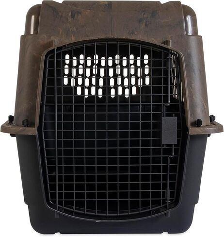 Petmate Ruffmaxx Camouflage Dog Kennel حامل الحيوانات الأليفة وقفص، صديق للبيئة 32 بوصة (30-50 رطل)، خارجي/داخلي للكلاب الكبيرة والمتوسطة والصغيرة - مصنوع من مواد معاد تدويرها مع تهوية 360 درجة، صنع في الولايات المتحدة الأمريكية in Saudi Arabia