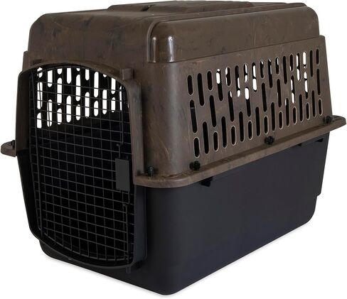 Petmate Ruffmaxx Camouflage Dog Kennel حامل الحيوانات الأليفة وقفص، صديق للبيئة 32 بوصة (30-50 رطل)، خارجي/داخلي للكلاب الكبيرة والمتوسطة والصغيرة - مصنوع من مواد معاد تدويرها مع تهوية 360 درجة، صنع في الولايات المتحدة الأمريكية in Saudi Arabia